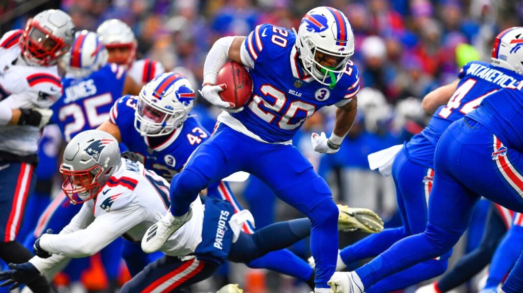 For Damar: Bills’ Nyheim Hines returns opening kickoff 96 yards for a touchdown