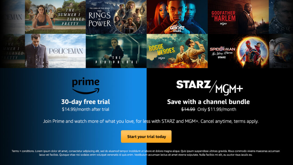 Starz, MGM+ Bundle Up on Amazon’s Prime Video for 20% Discount