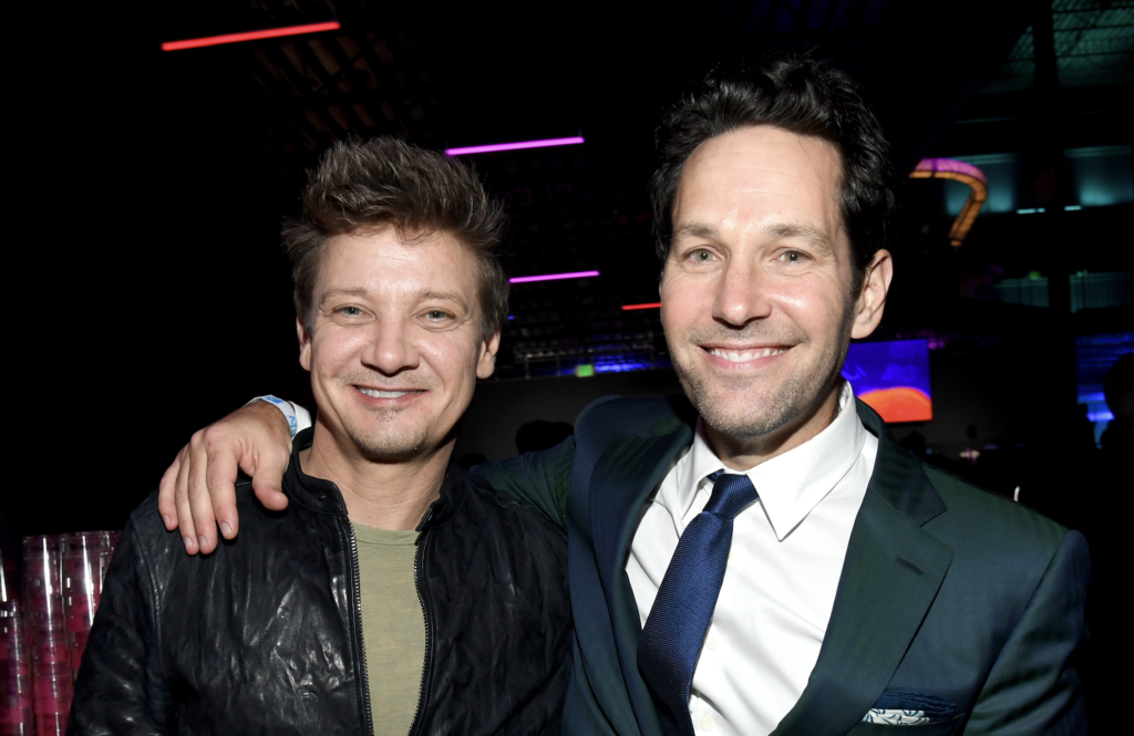 Paul Rudd, Evangeline Lilly Give Jeremy Renner Health Update After Snow Plow Accident: ‘He’s Wheeling Himself Around and Laughing’