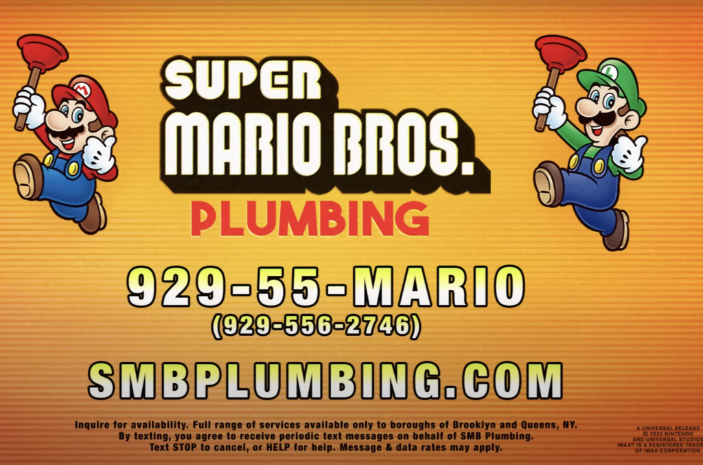 ‘Super Mario Bros. Movie’ Reveals Plumbing Website and Commercial for ‘Family Owned and Operated’ Business