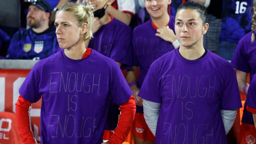 USWNT, Can. call for gender equality, trans rights