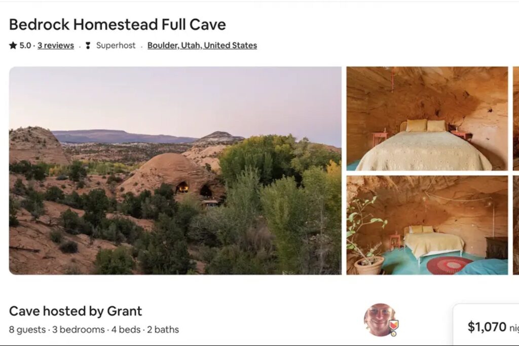 A Utah Miner Blasted His Own Cave Home With Dynamite and Now Rents It Out on Airbnb For $1,000 Per Night: ‘Nothing Has Been in This Space Since the Dinosaurs’