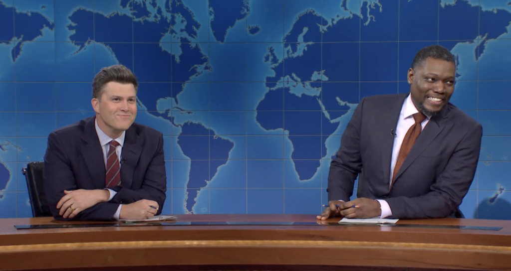 ‘Weekend Update’ April Fool’s Prank: ‘SNL’ Audience Member Yells ‘You Stink!’ at Colin Jost