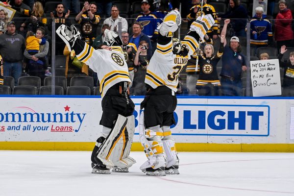 ‘It is special’: Bruins 4th team ever to hit 60 wins