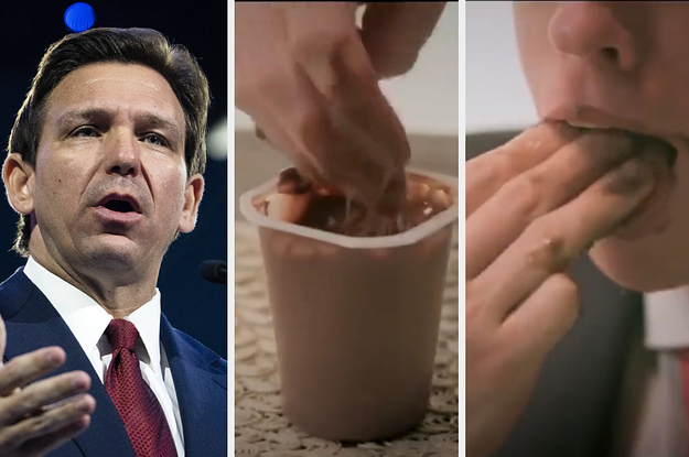 If You Wondered How Ron DeSantis Looks Eating Pudding With His Fingers, Well, The Answer Is Here