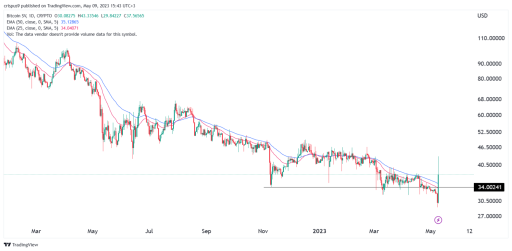 Here’s why the Bitcoin SV (BSV) price just went vertical