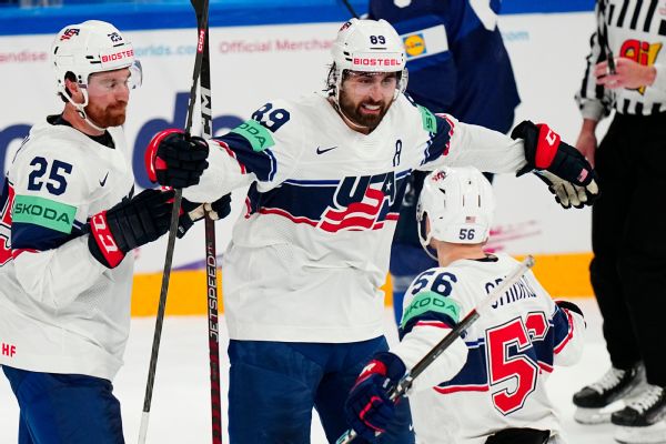 U.S. stays perfect at hockey worlds; Canada falls