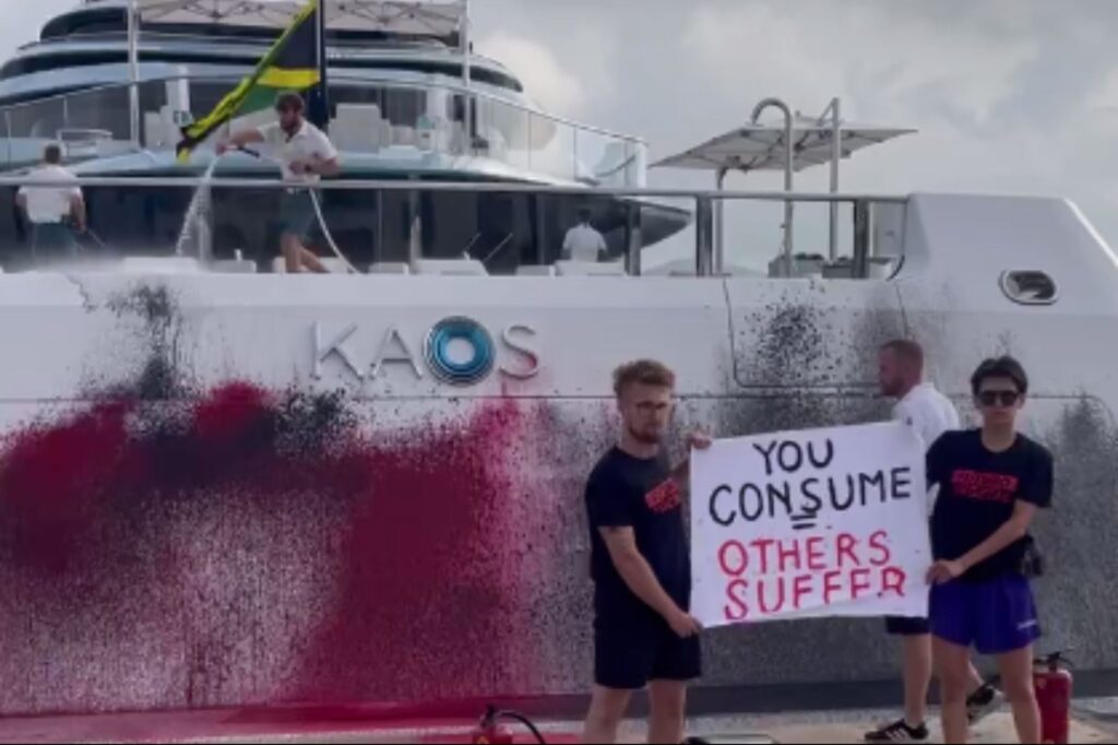 ‘You Consume Others Suffer’: Walmart Heiress’ $300 Million Superyacht Vandalized by Activists