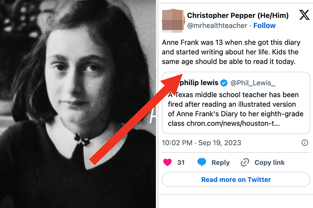 A Teacher Assigned Reading An Illustrated Adaptation Of Anne Frank’s Dairy — Then She Was Fired And People Are Livid