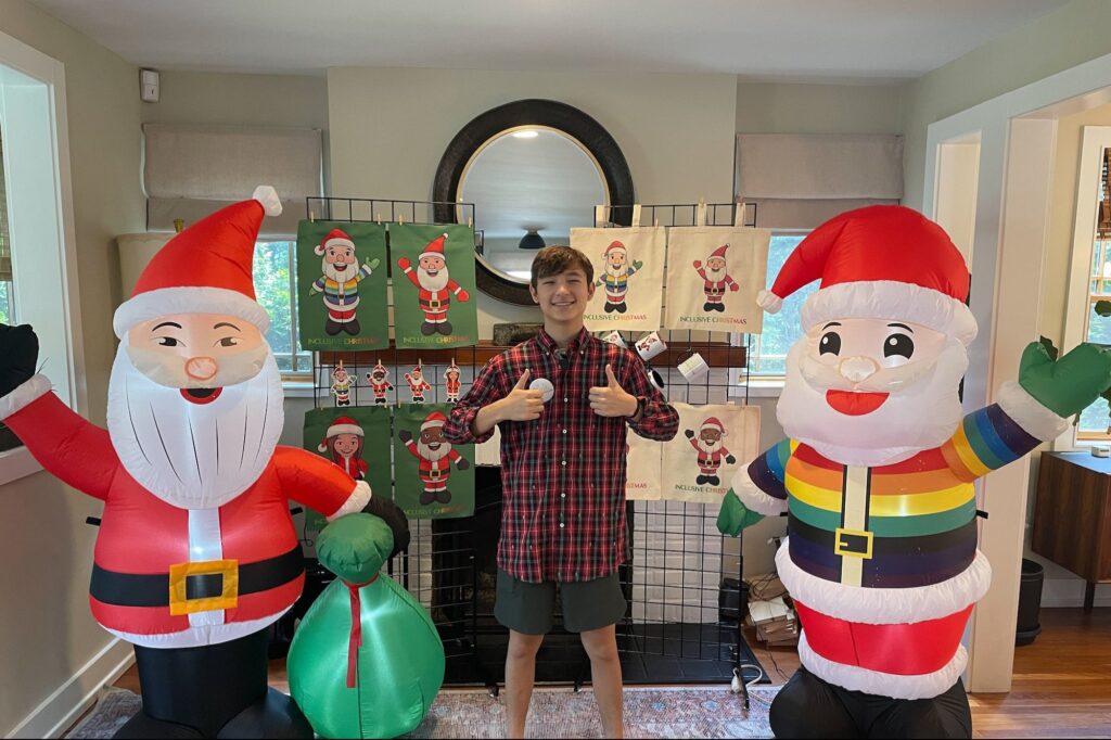 This 15-Year-Old Couldn’t Find an Inflatable Santa That Represented His Family. 10 Months Later, He Runs a Business Bringing Inclusiveness to the Holidays.