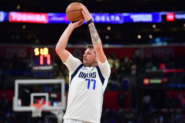 Luka has first-half triple-double in Mavs’ blowout