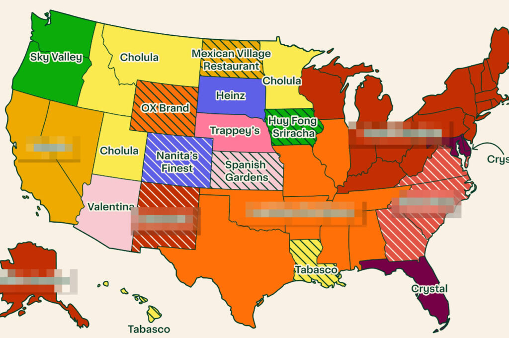 Americans’ Hot Sauce Preferences, Broken Down By State