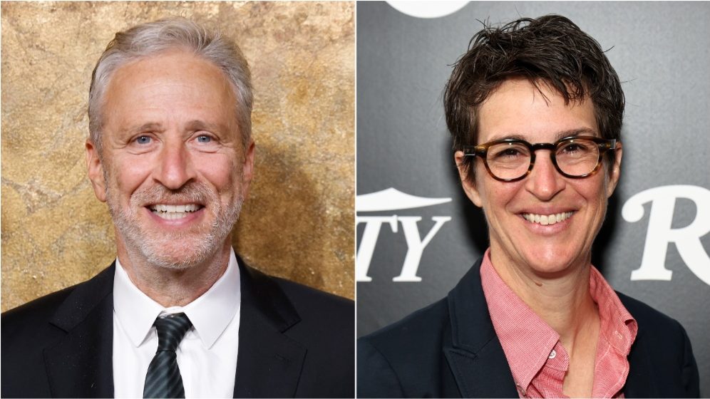 Jon Stewart, Rachel Maddow Test Monday Media Model to Boost Talk TV