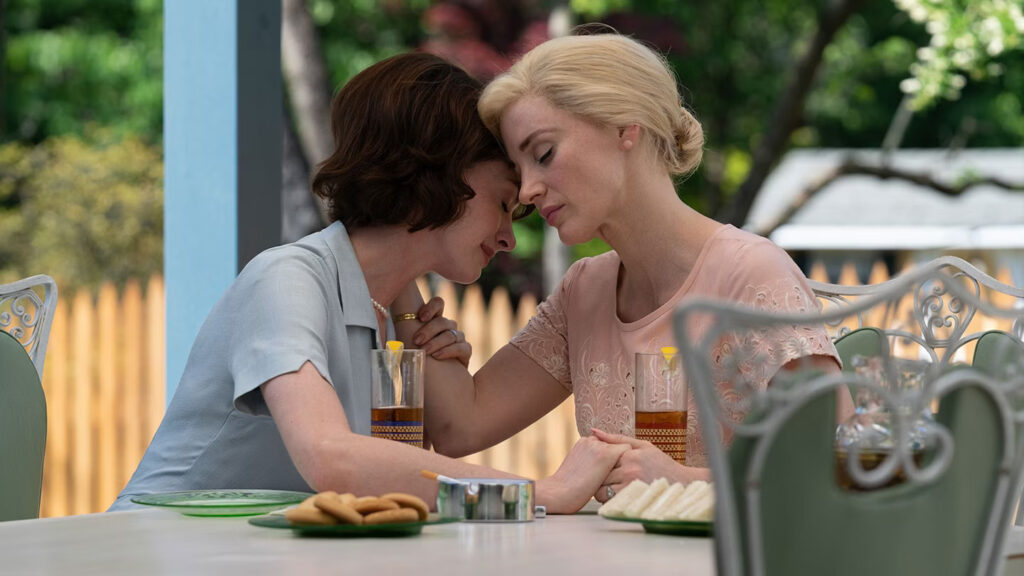 ‘Mothers’ Instinct’ Review: Anne Hathaway and Jessica Chastain Primly Do Battle in a Loopy Suburban Psychodrama