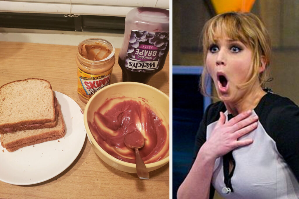 An Unhinged Way Of Making Peanut Butter And Jelly Sandwiches Is Going Viral
