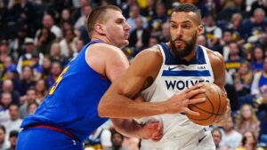 Follow live: Nuggets host Timberwolves as Western Conference semis begin