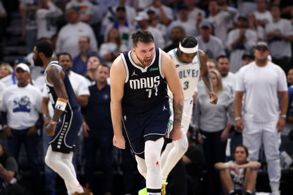 Luka takes over late as Mavs win Game 1 in thriller