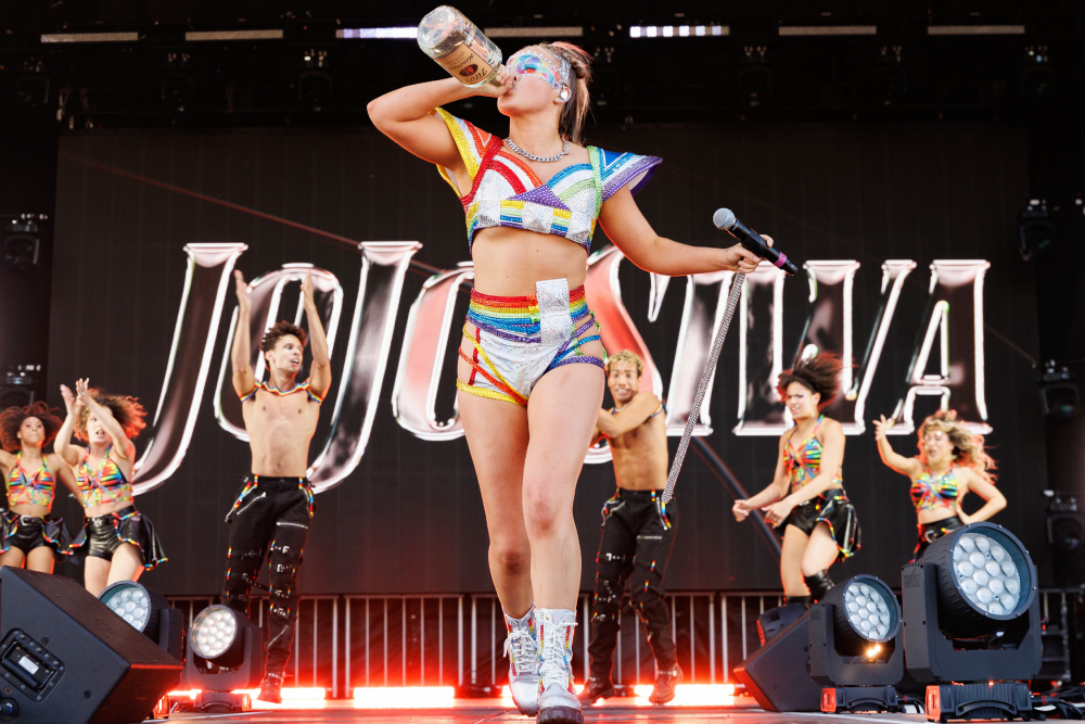 JoJo Siwa Drinks From Vodka Bottle During Pride Performance, Claps Back at Online Troll Who Called Her a Man